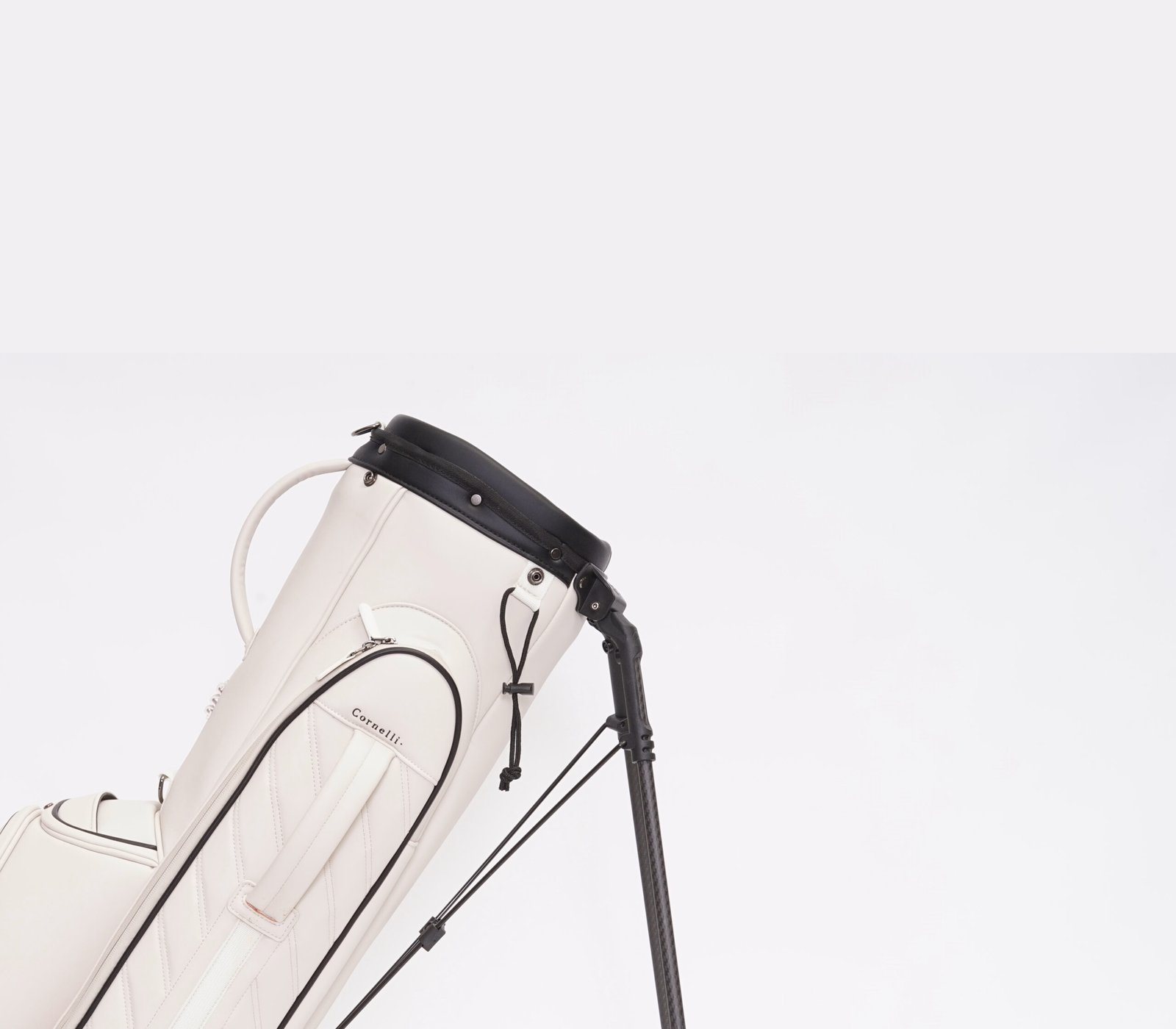 Hero image of the Cornelli off-white stand bag optimized for mobile view